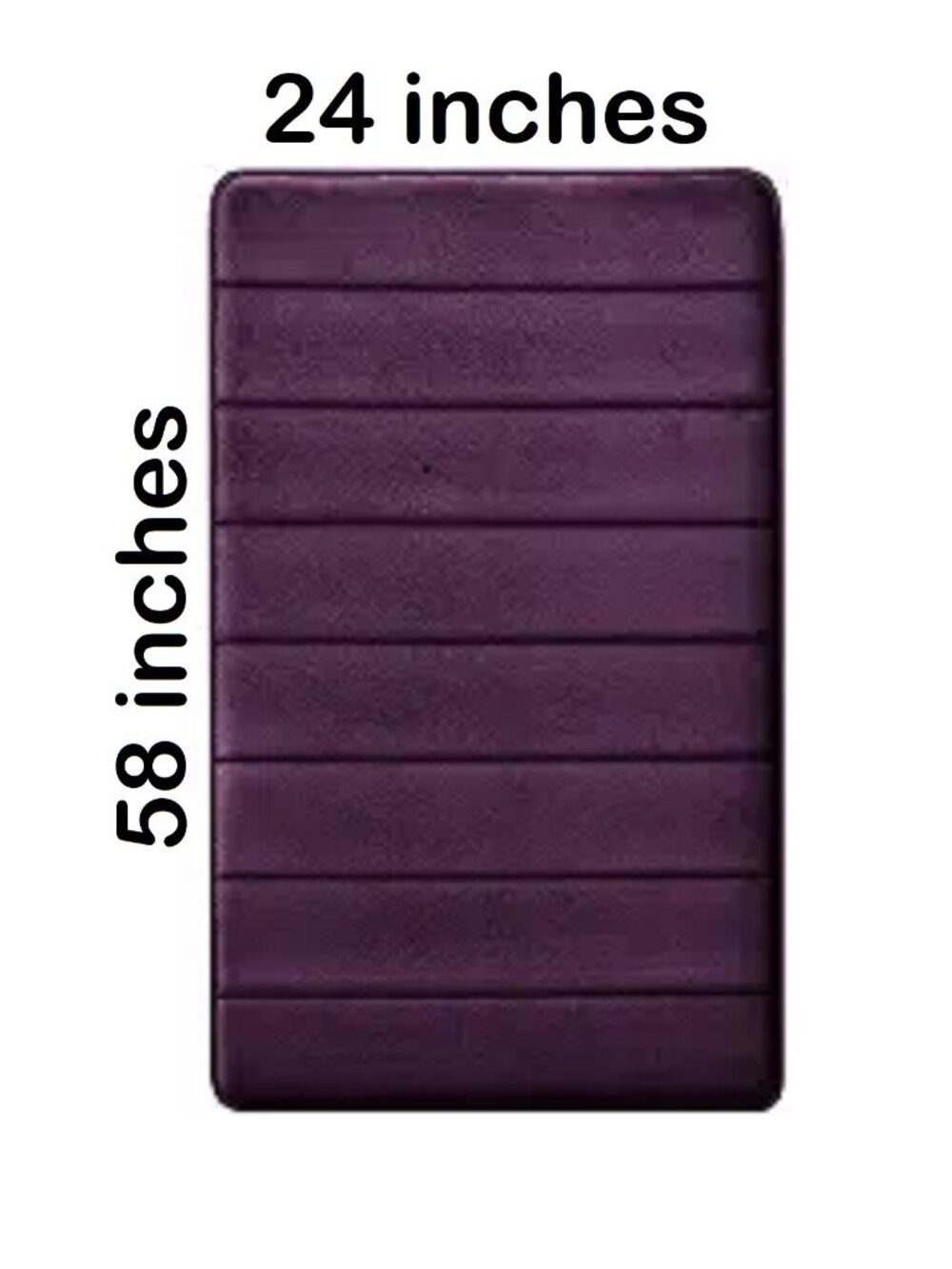 new PURPLE IRIS 24x58 Ultimate Performance MICRODRY Quilted Memory Foam Runner